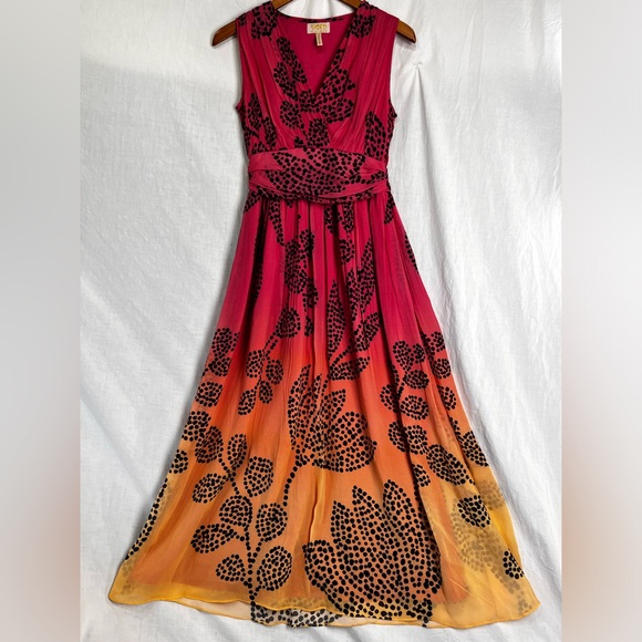 Anthropologie Verb by Pallavi Singhee V Neck Ombre Maxi Dress Size XS Floral Fun - Picture 1 of 16